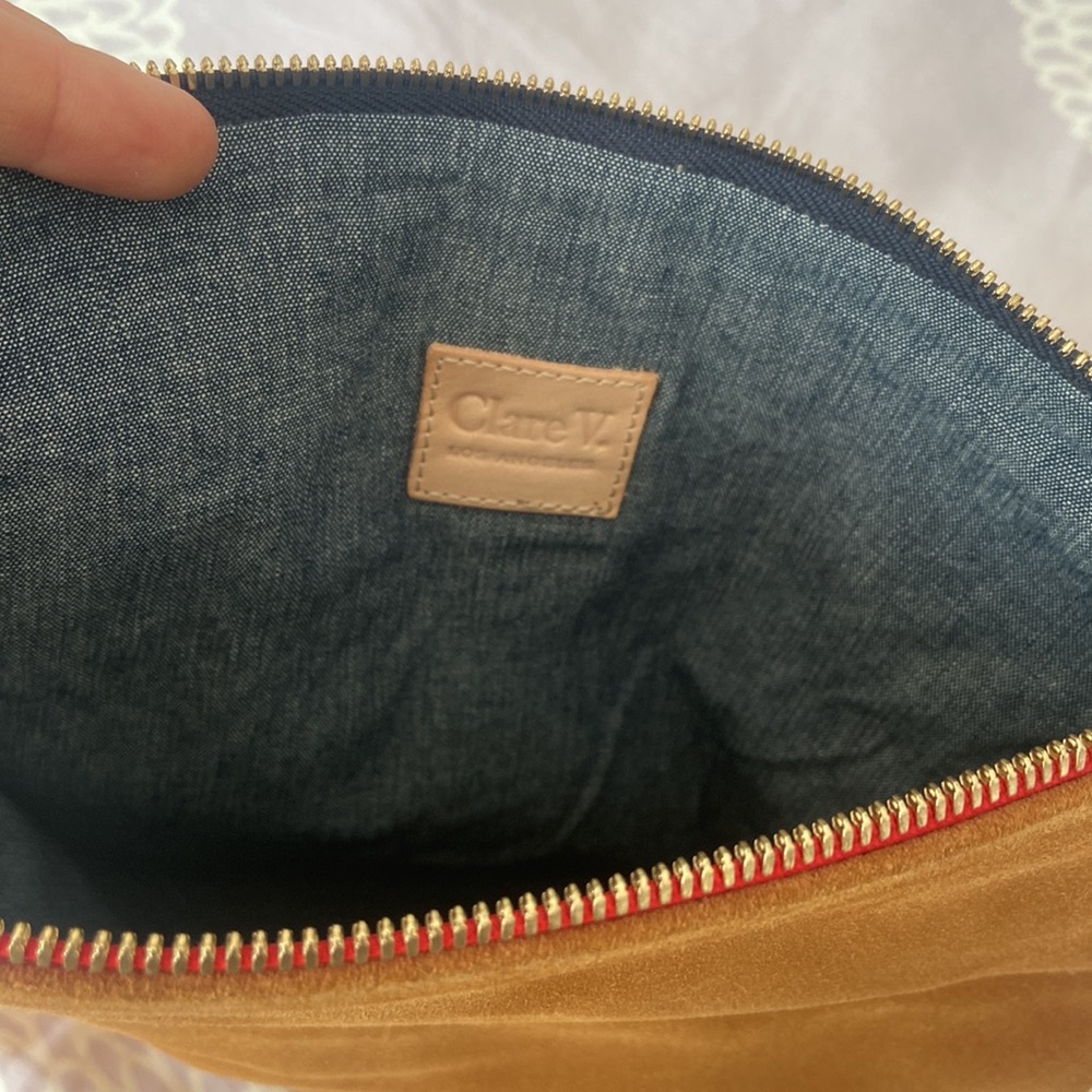 Clare V Suede Fold-over Clutch - Picture 5 of 6
